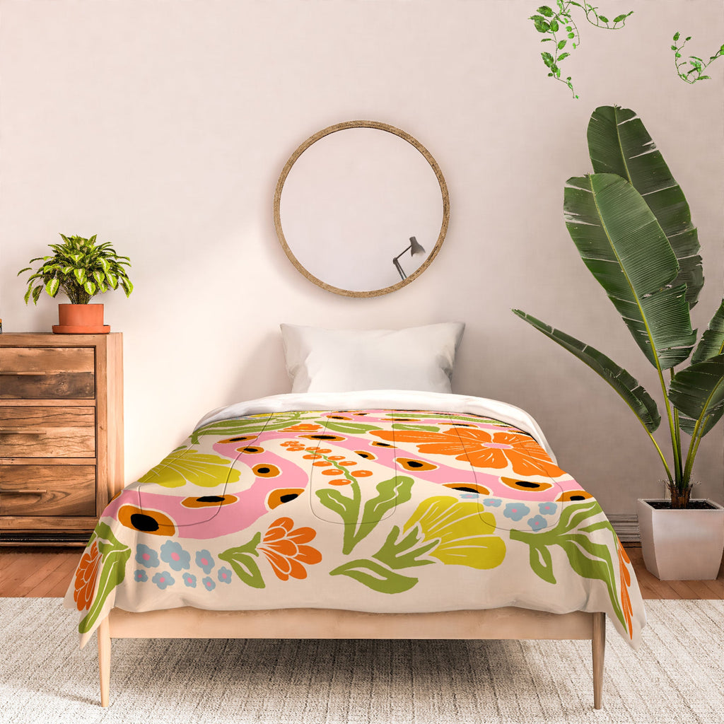 Jaclyn Caris Snake in the Garden Comforter
