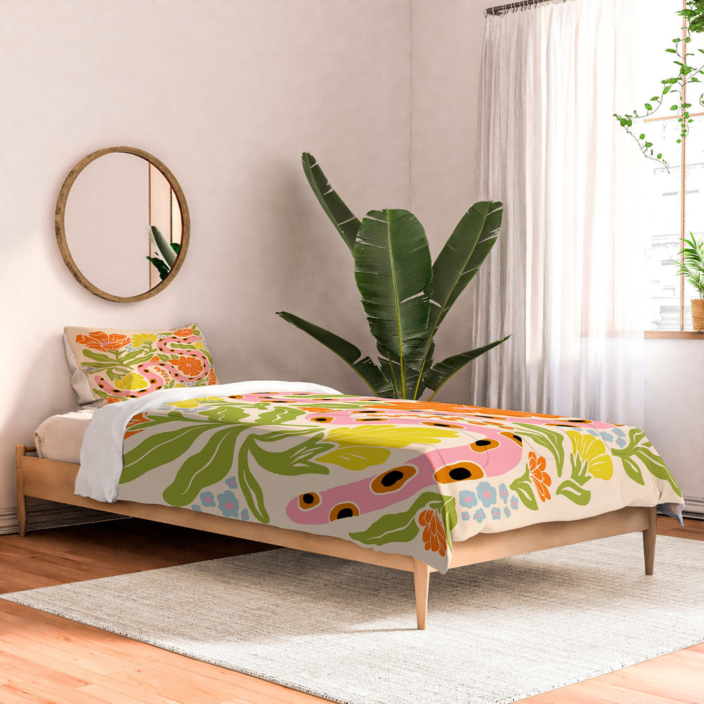 Jaclyn Caris Snake in the Garden Comforter