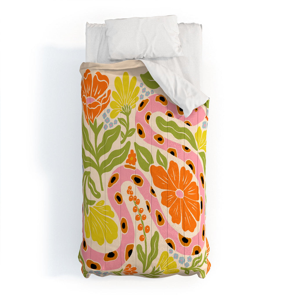 Jaclyn Caris Snake in the Garden Comforter
