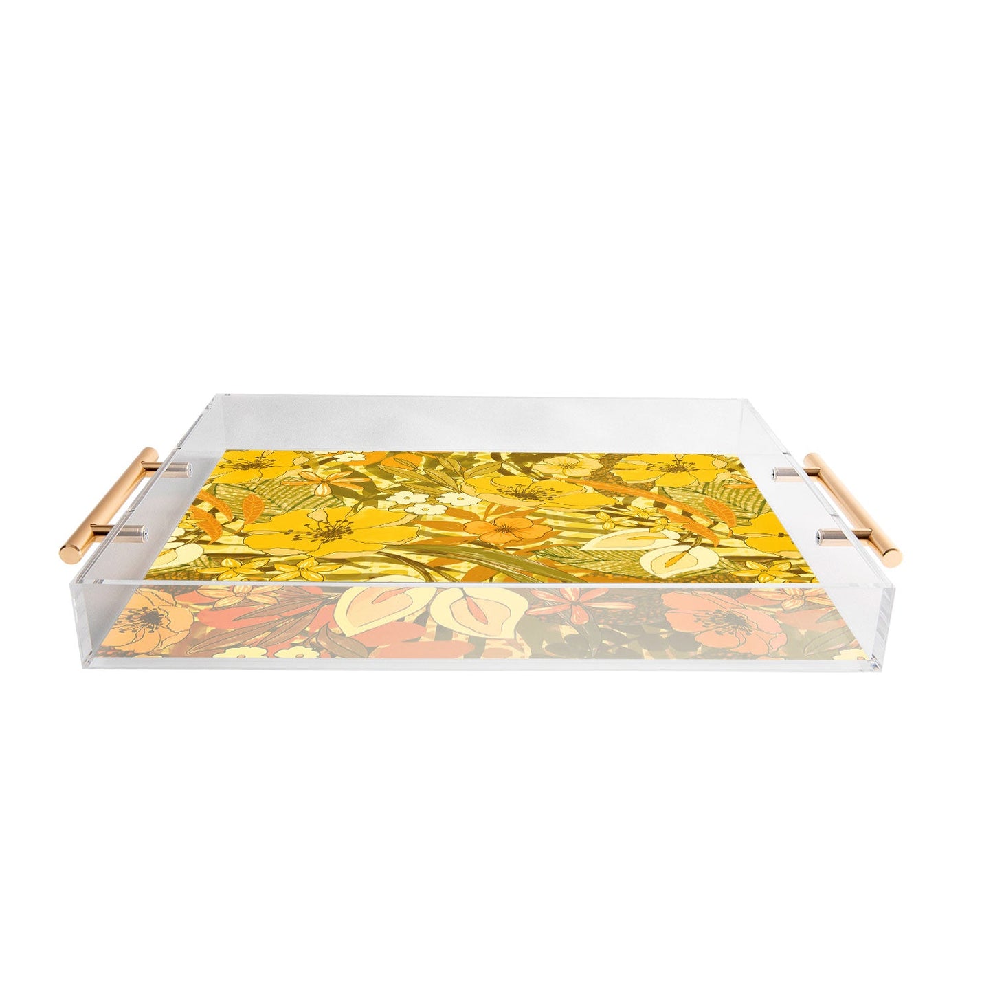 Jacqueline Maldonado 1970s floral watercolor Acrylic Tray