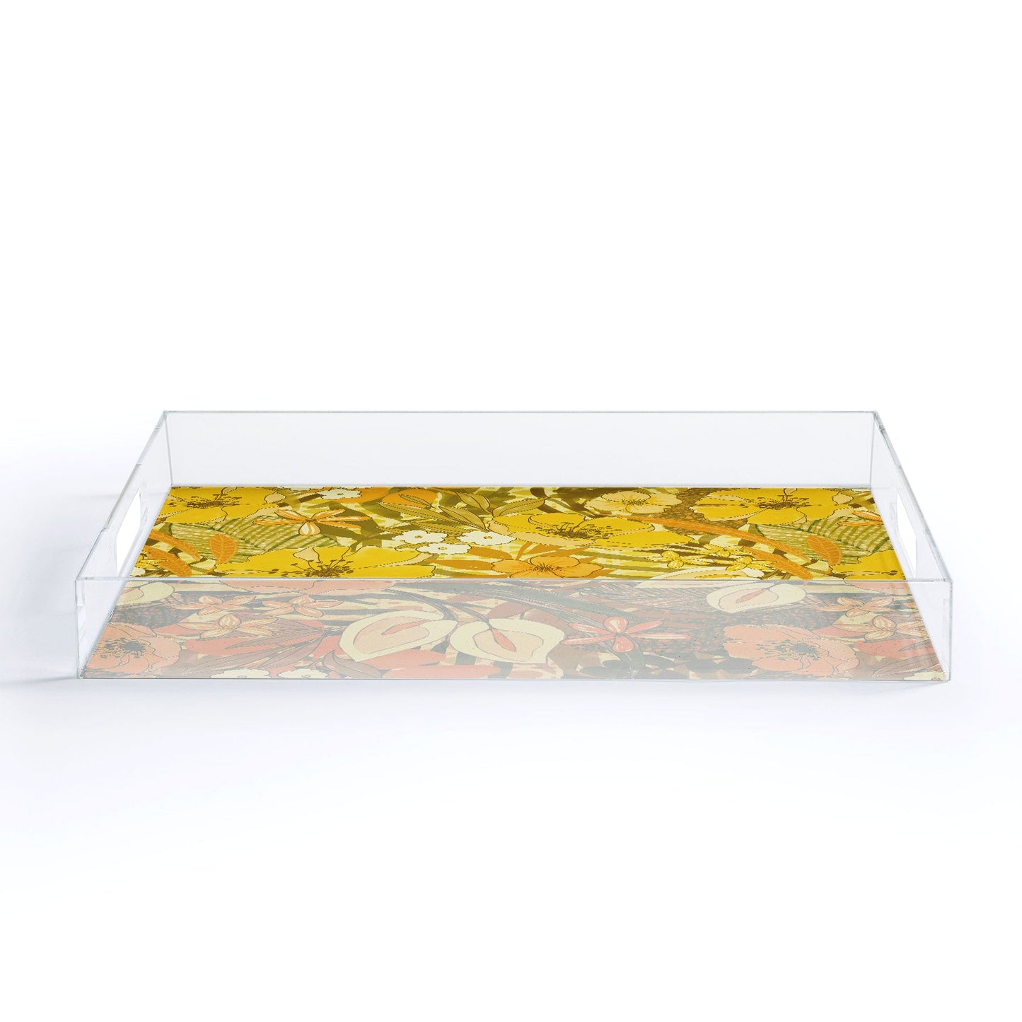 Jacqueline Maldonado 1970s floral watercolor Acrylic Tray