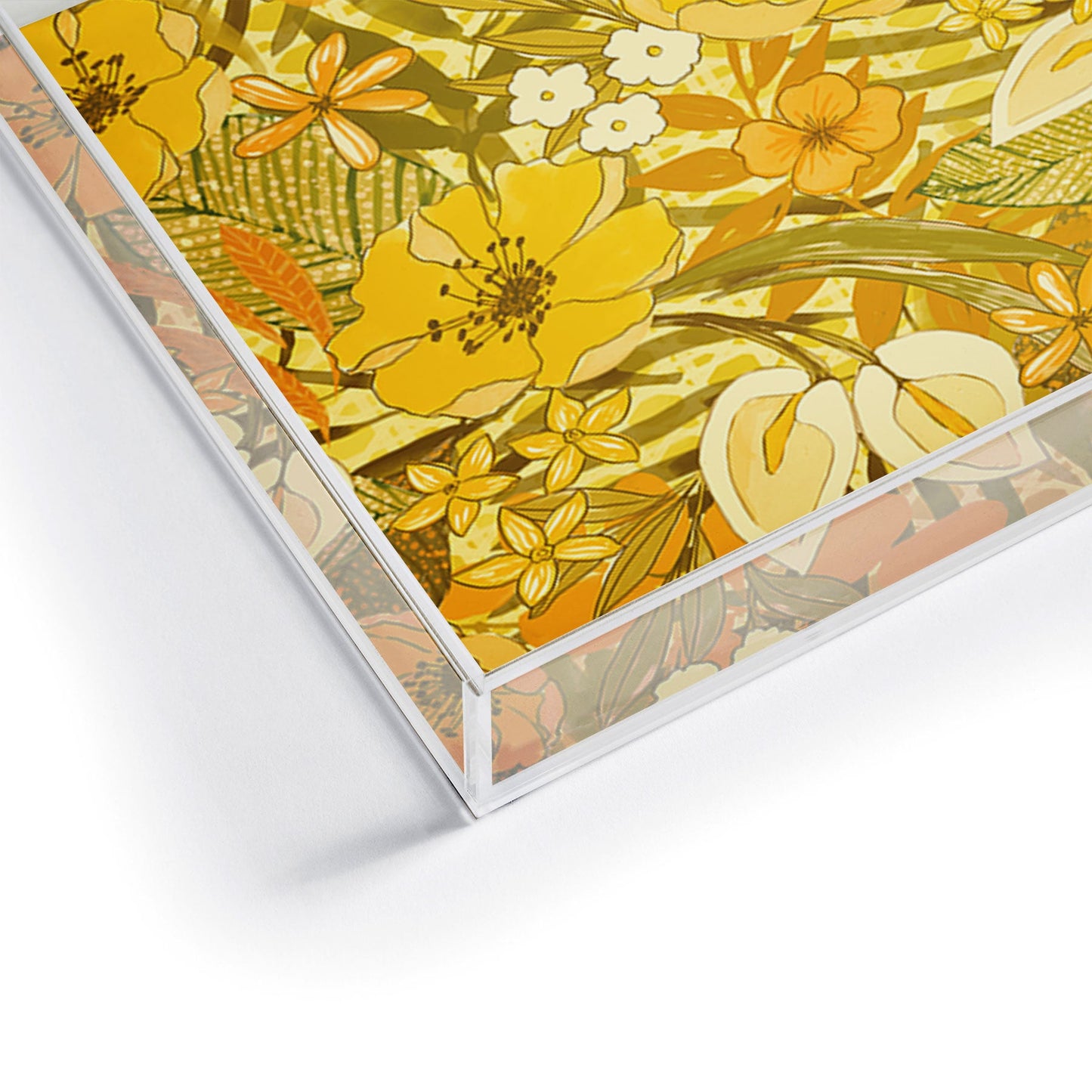 Jacqueline Maldonado 1970s floral watercolor Acrylic Tray