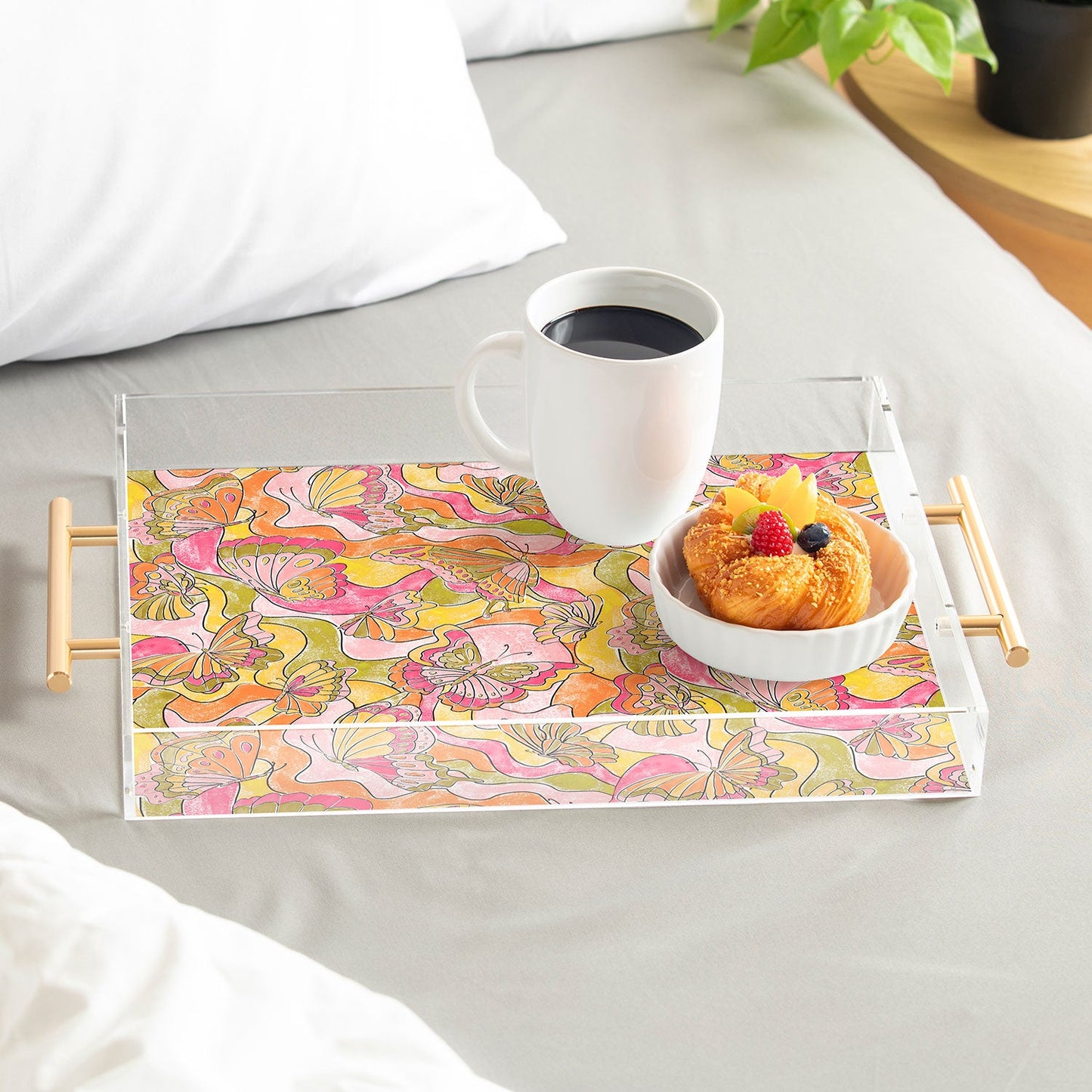 Jacqueline Maldonado Butterflies A Go Go Acrylic Tray