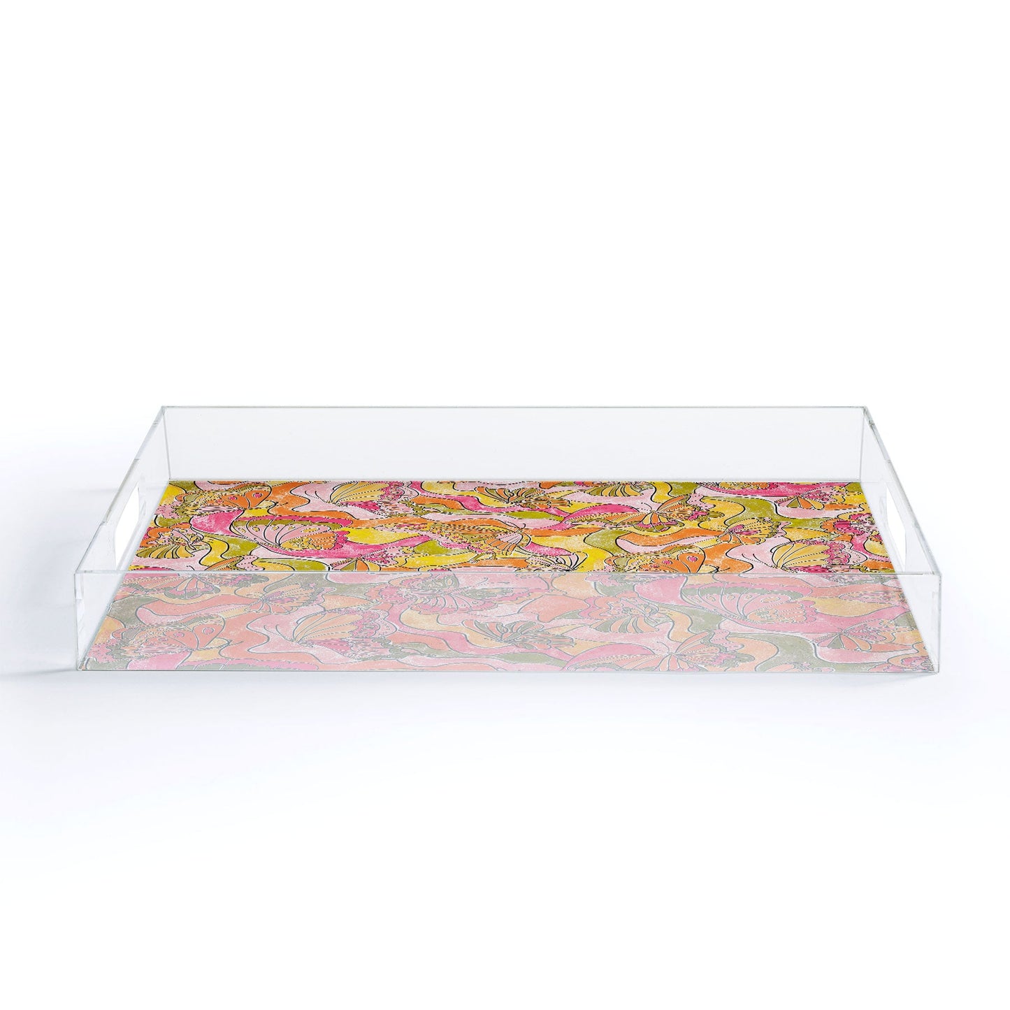 Jacqueline Maldonado Butterflies A Go Go Acrylic Tray