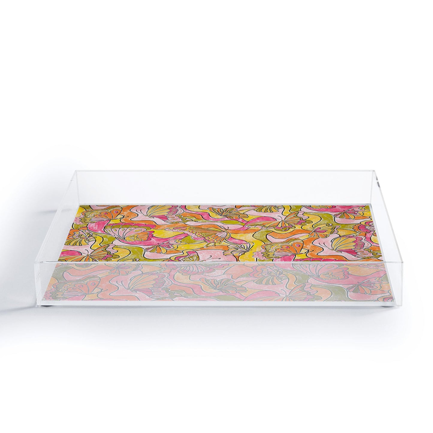 Jacqueline Maldonado Butterflies A Go Go Acrylic Tray
