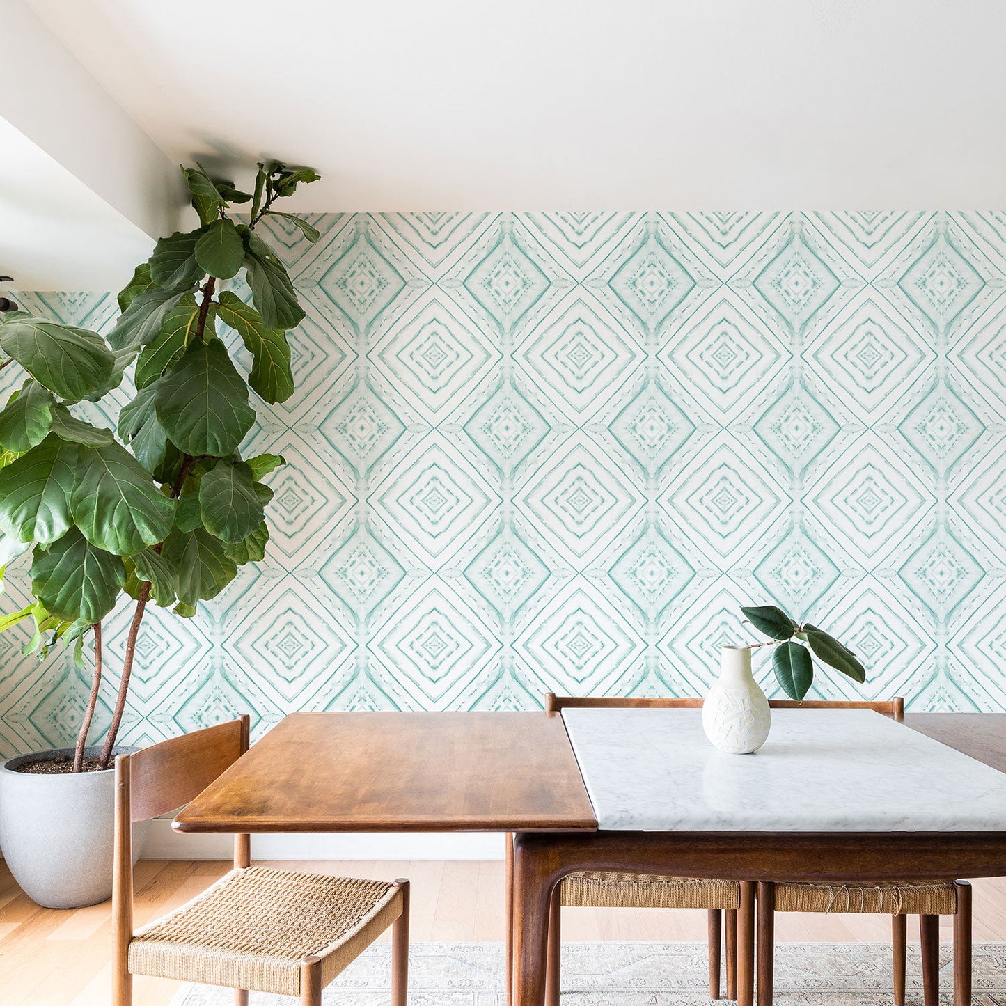 Jacqueline Maldonado Dye Dash Diamond light green Wallpaper