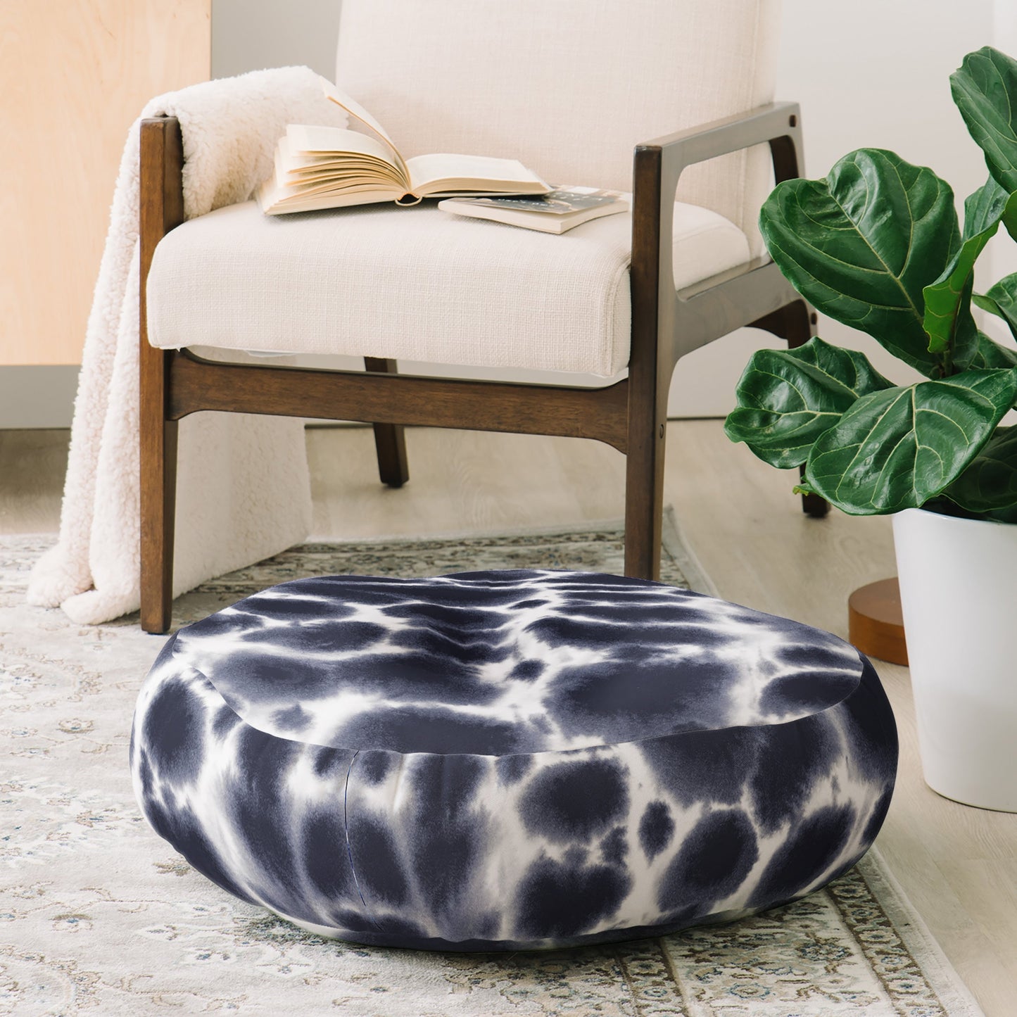 Jacqueline Maldonado Dye Dots Stone Floor Pillow Round