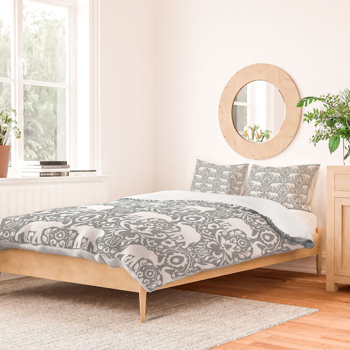 Jacqueline Maldonado Elephant Damask Paloma Duvet Cover