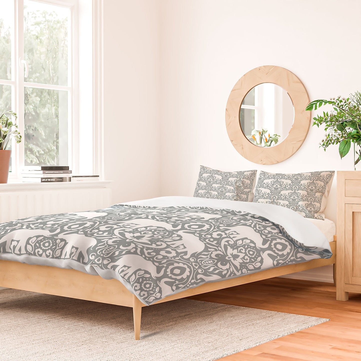 Jacqueline Maldonado Elephant Damask Paloma Duvet Cover