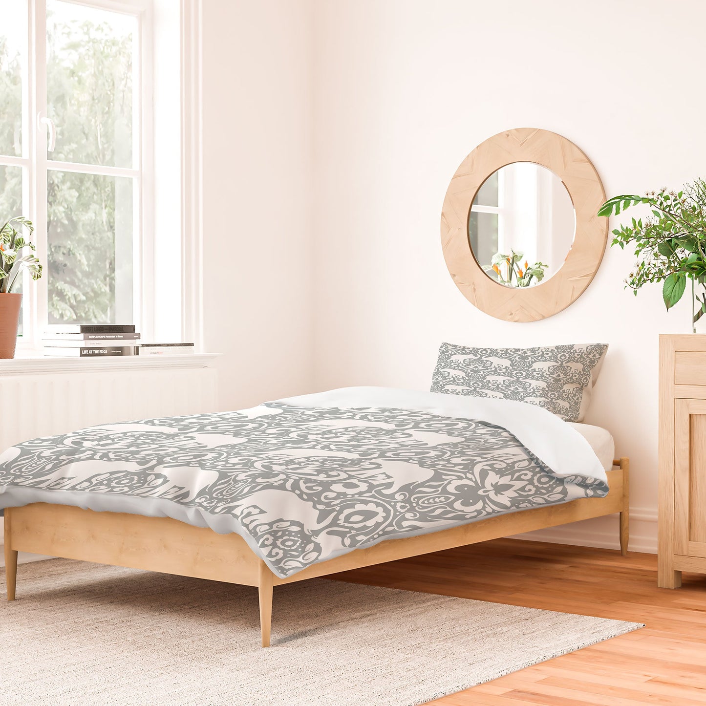 Jacqueline Maldonado Elephant Damask Paloma Duvet Cover