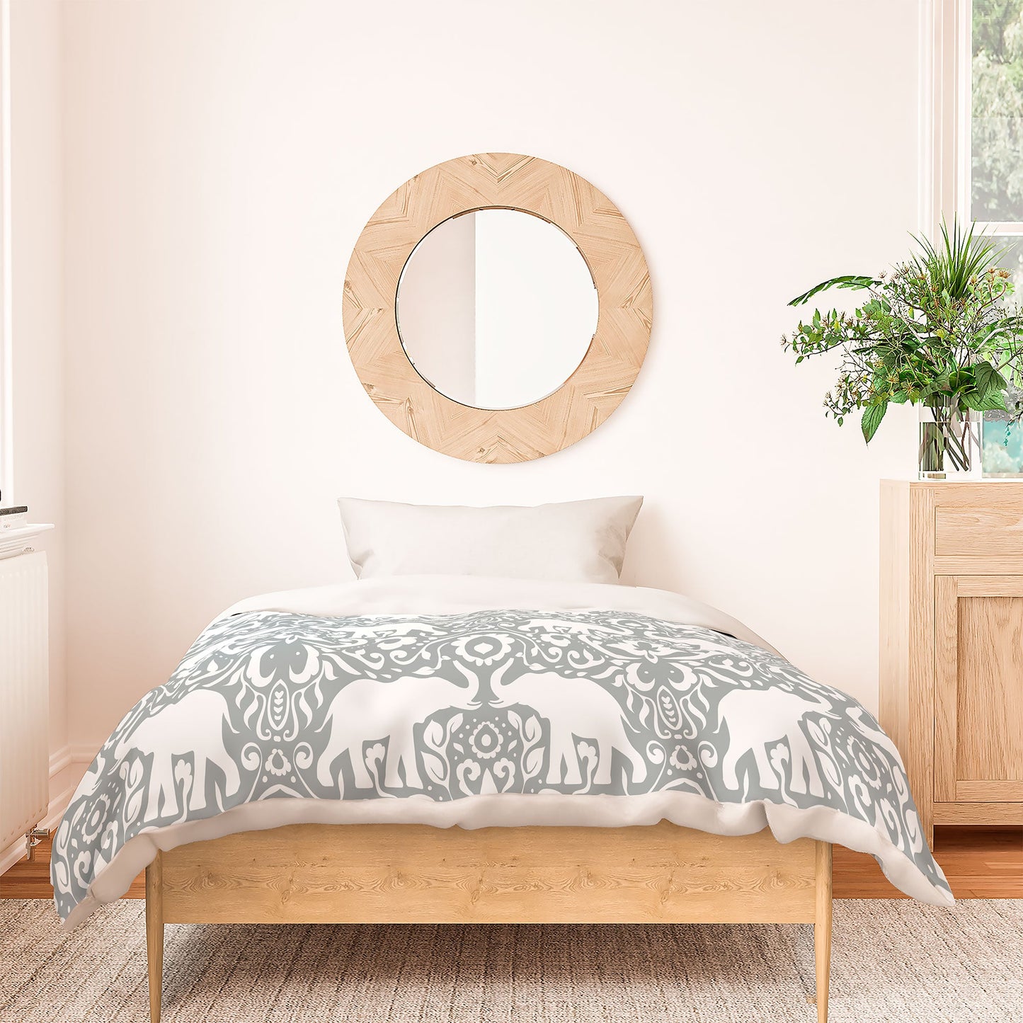 Jacqueline Maldonado Elephant Damask Paloma Duvet Cover