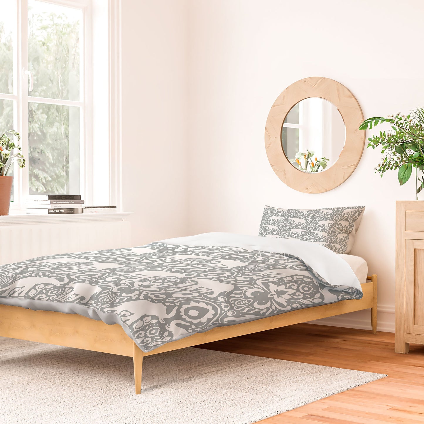 Jacqueline Maldonado Elephant Damask Paloma Duvet Cover
