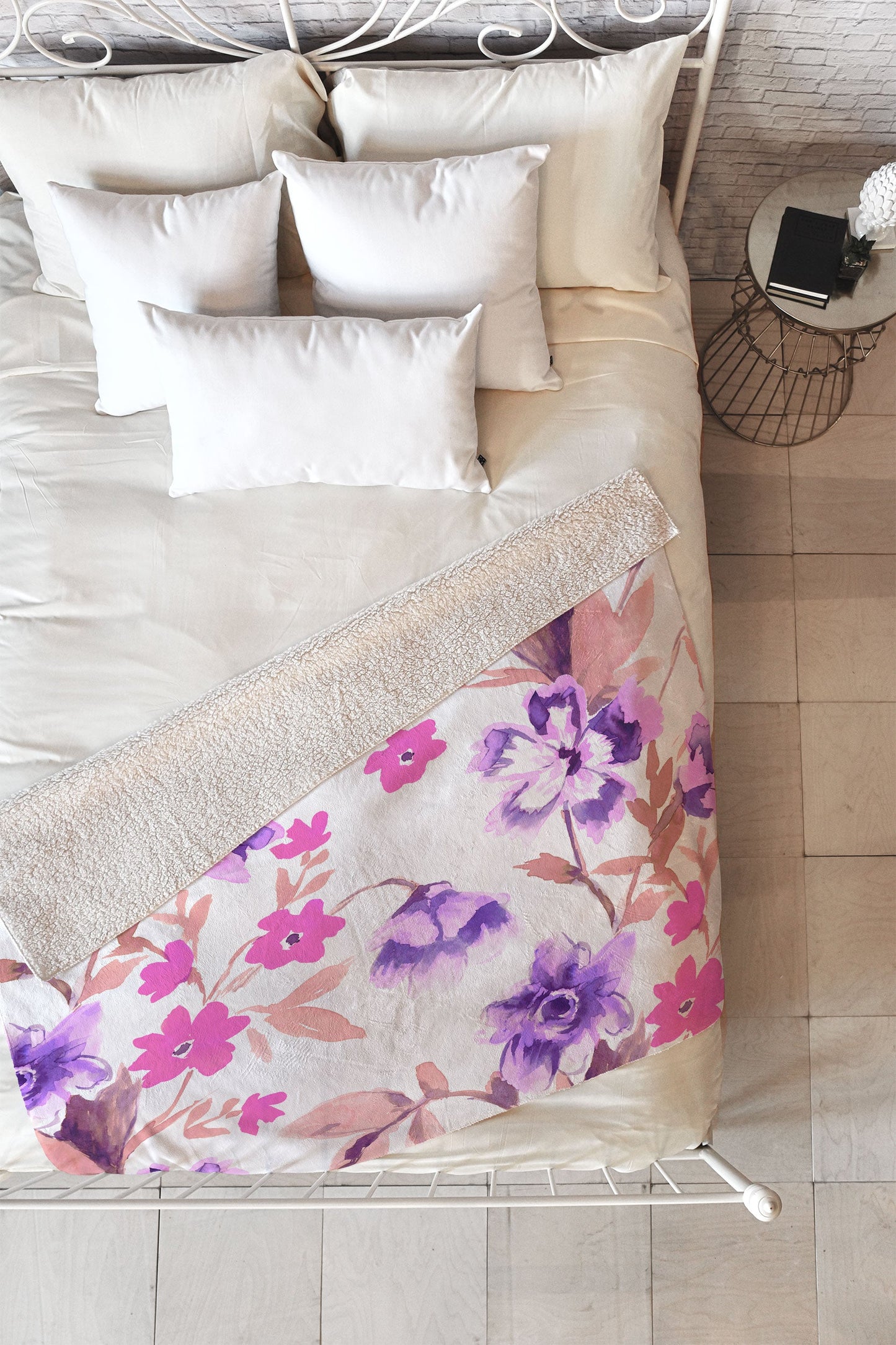 Jacqueline Maldonado Garden Journal Purple Fleece Throw Blanket