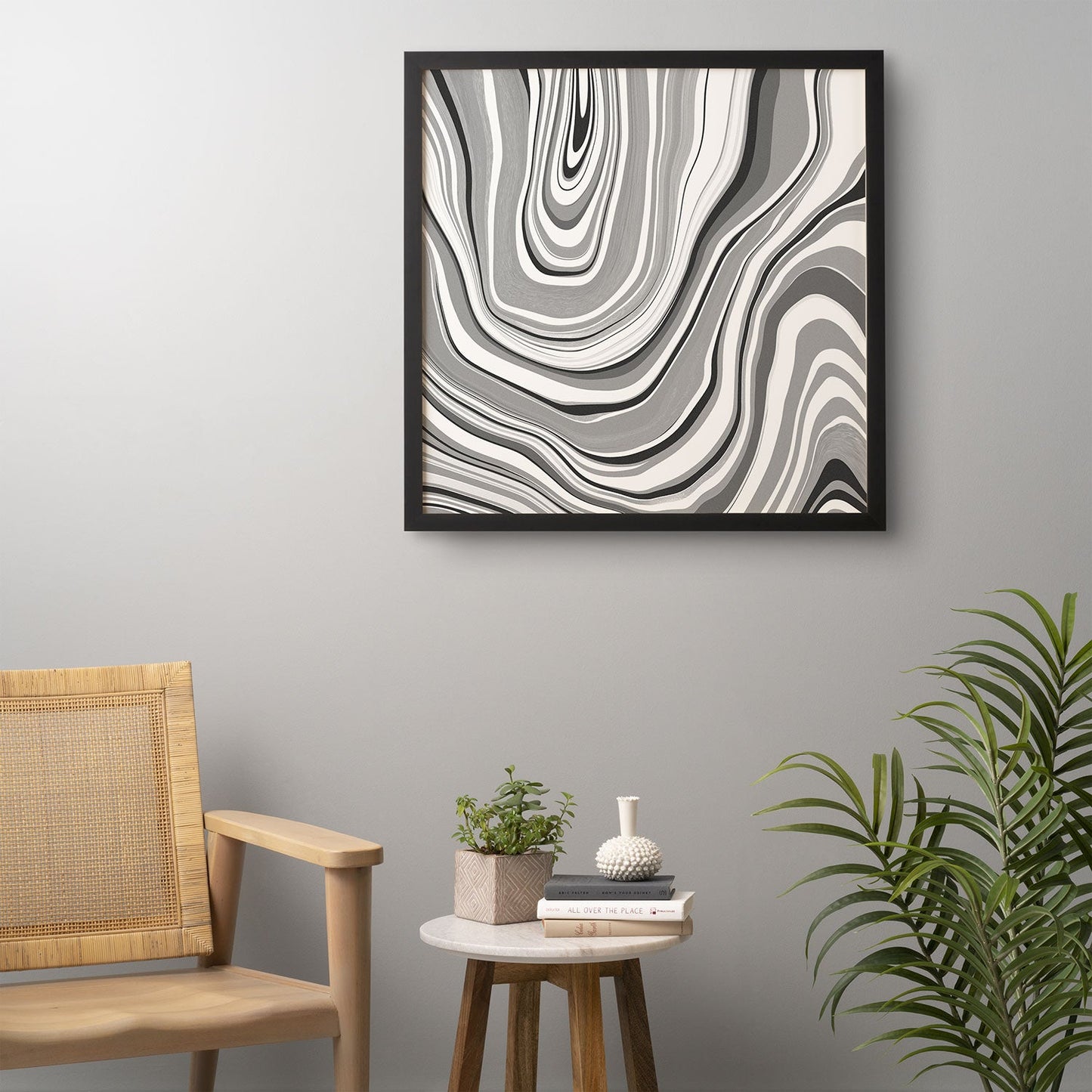 Jacqueline Maldonado Marble Grey Framed Wall Art