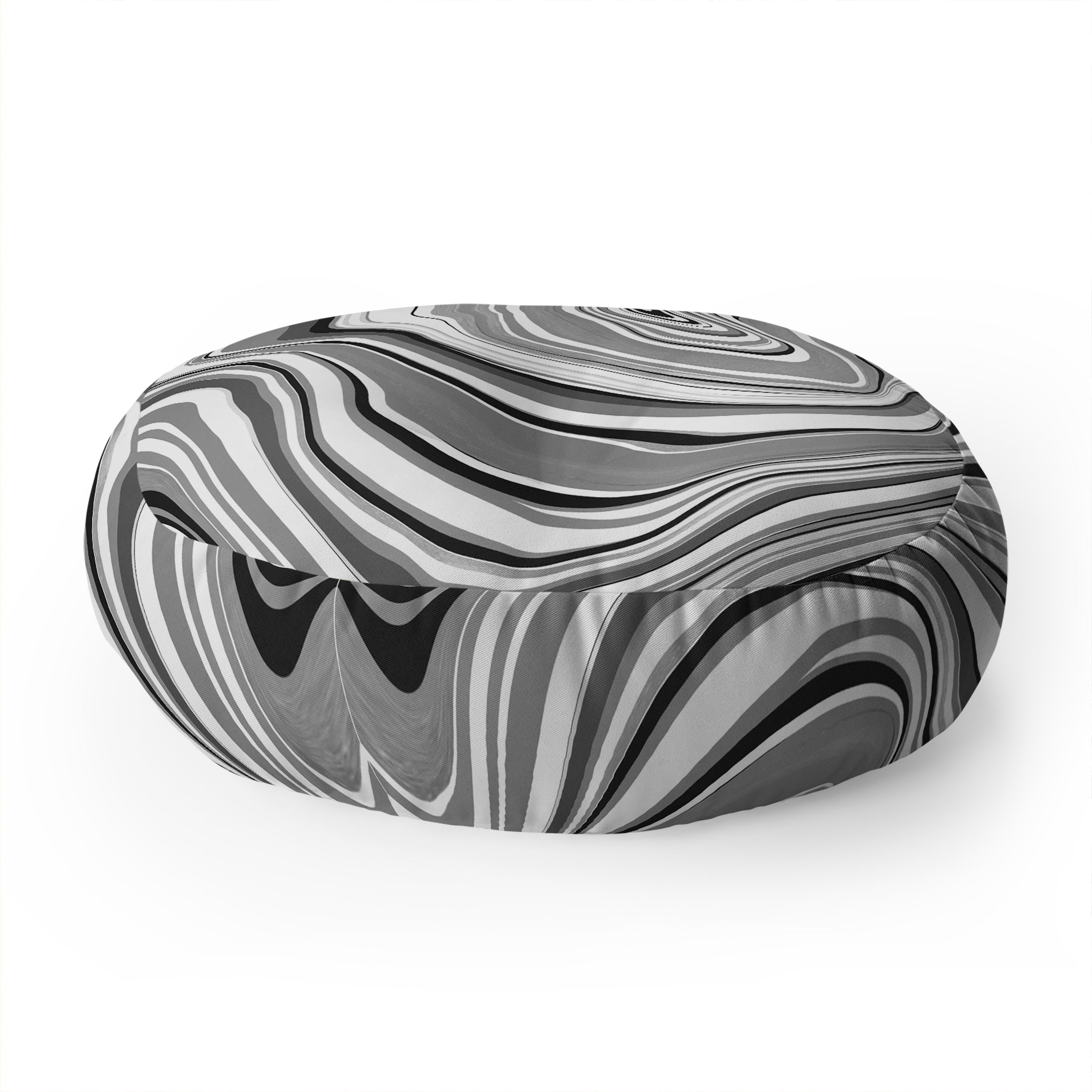 Jacqueline Maldonado Marble Grey Floor Pillow Round