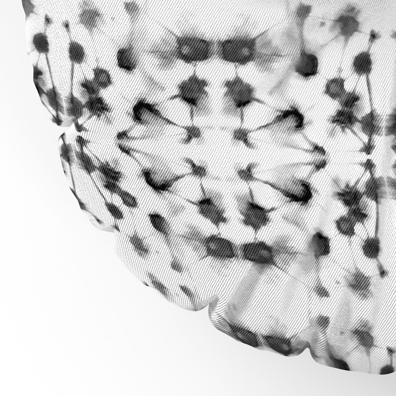 Jacqueline Maldonado Mirror Dye Black and White Floor Pillow Round