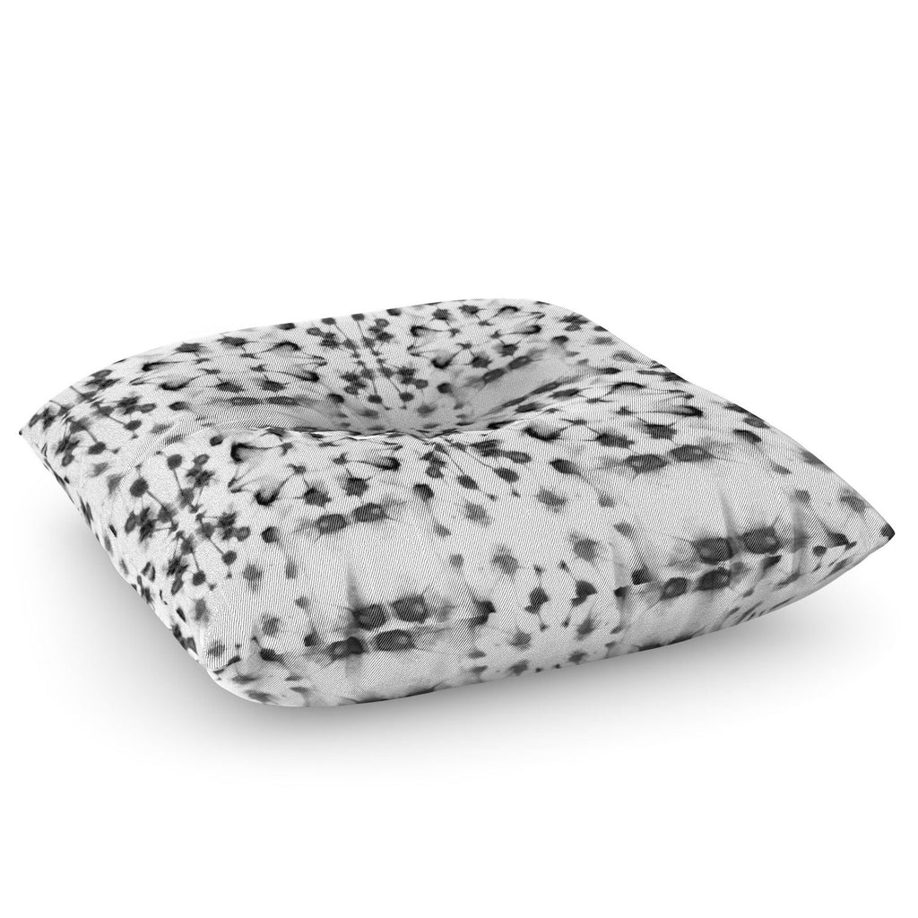 Jacqueline Maldonado Mirror Dye Black and White Floor Pillow Square