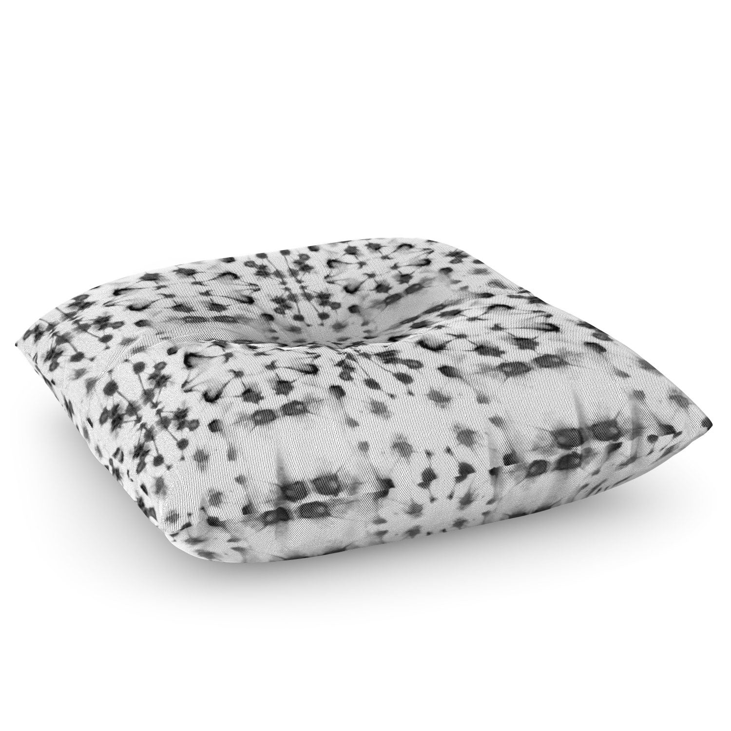 Jacqueline Maldonado Mirror Dye Black and White Floor Pillow Square