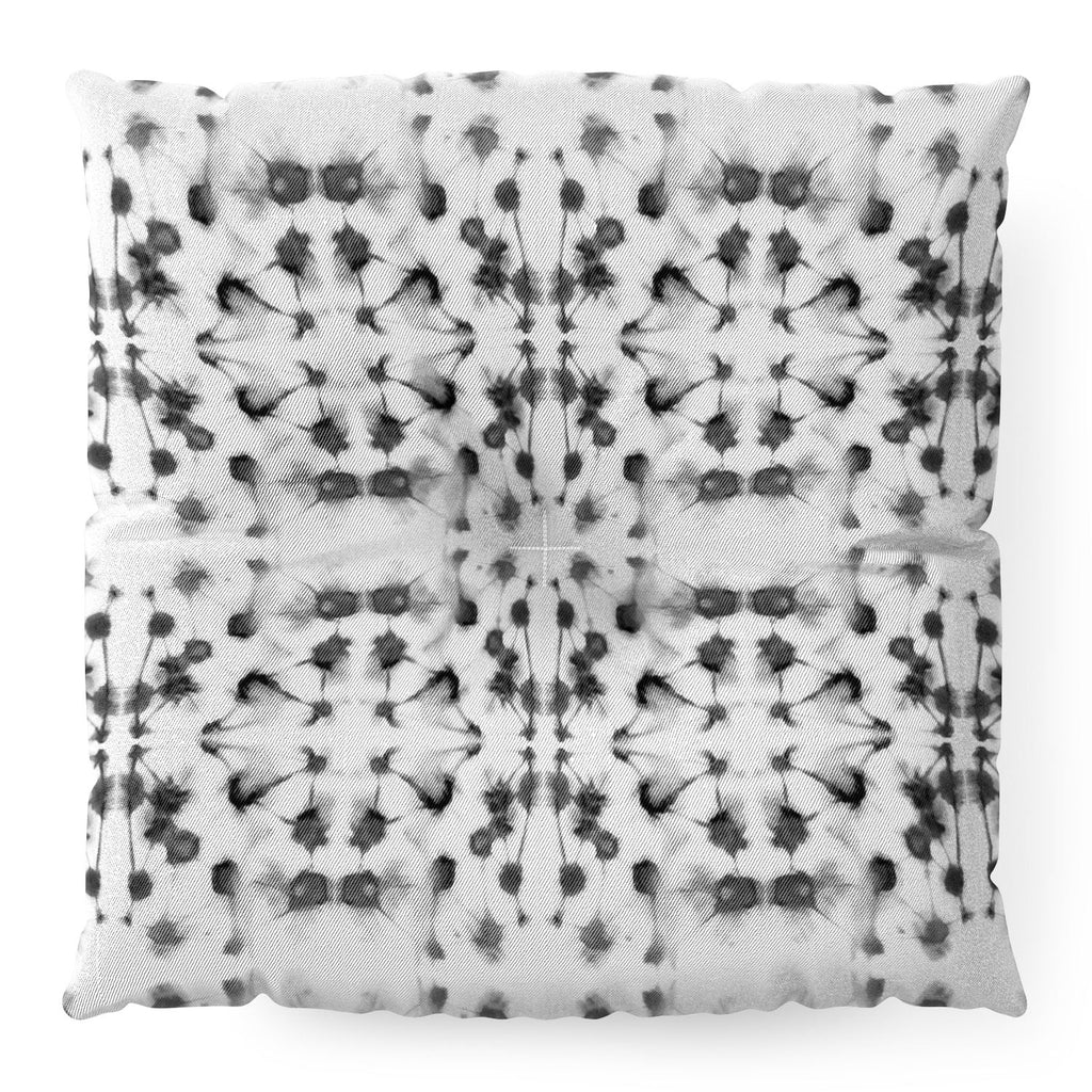 Jacqueline Maldonado Mirror Dye Black and White Floor Pillow Square
