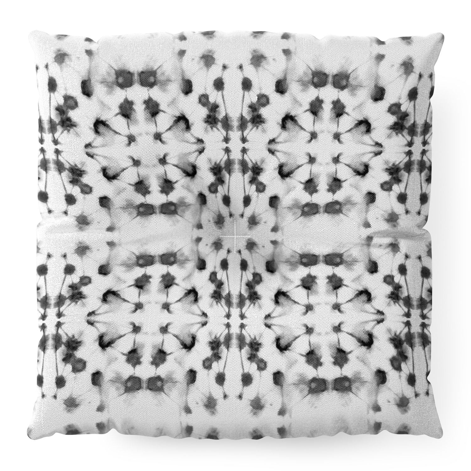Jacqueline Maldonado Mirror Dye Black and White Floor Pillow Square