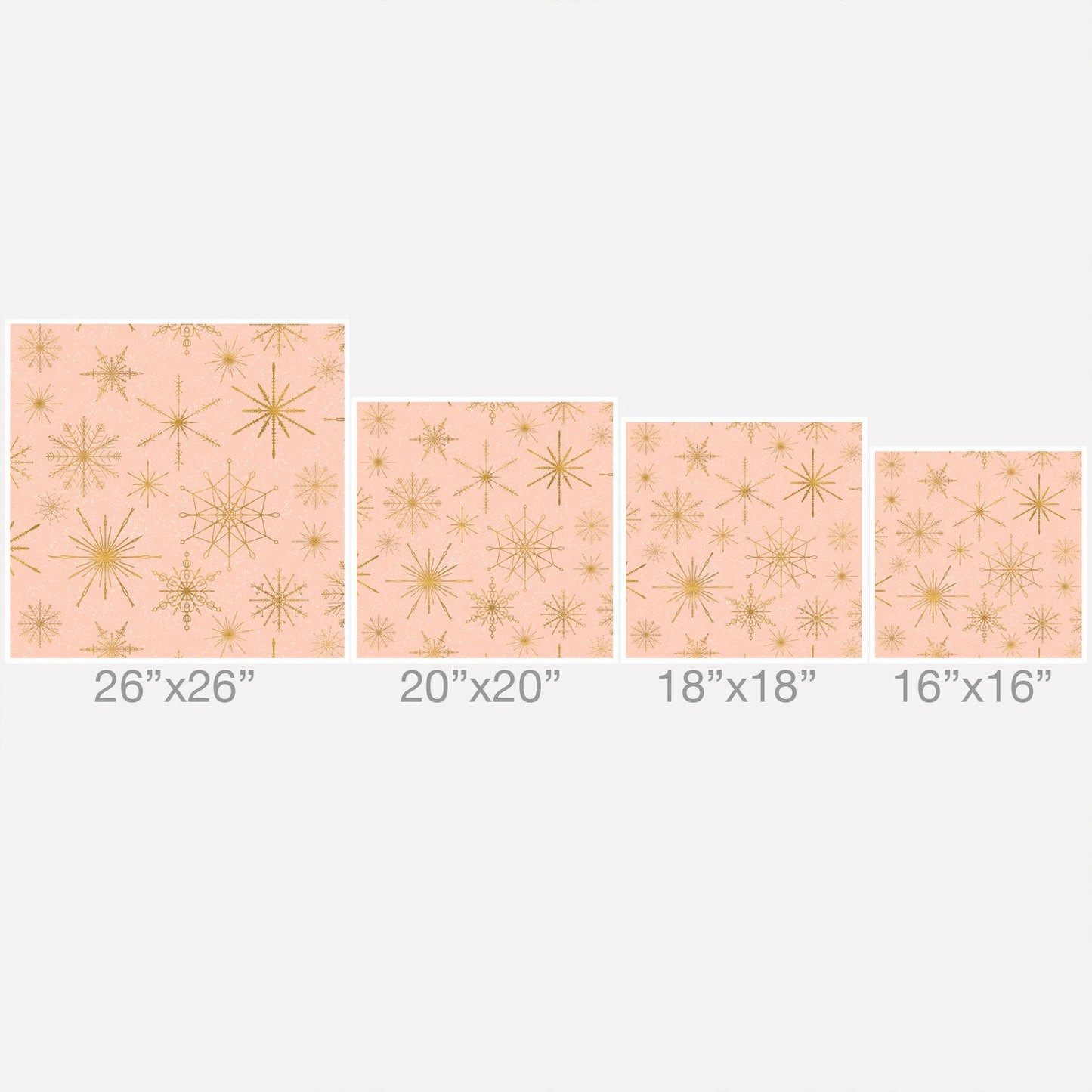 Jacqueline Maldonado Snowflakes Gold Peach Throw Pillow