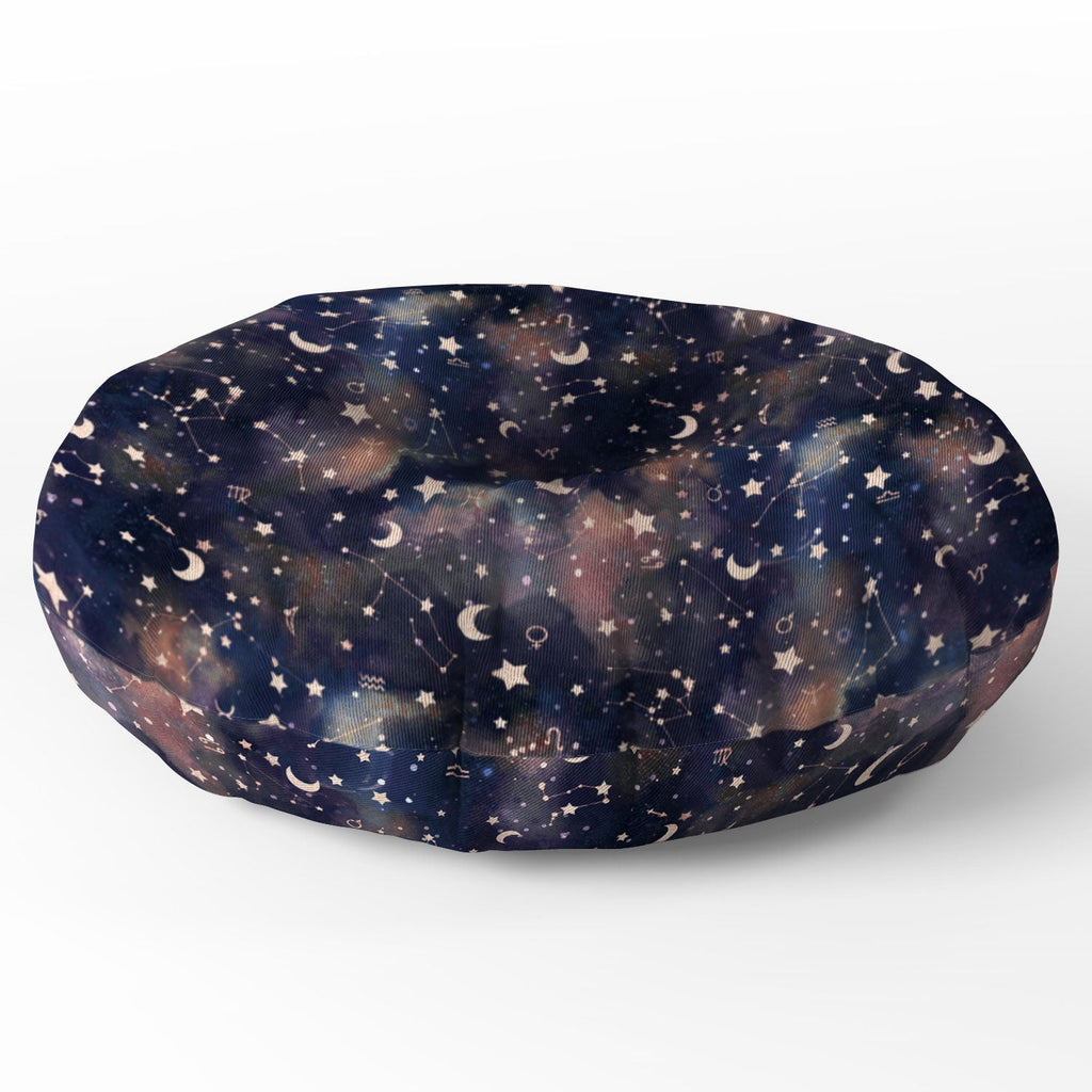 Jacqueline Maldonado Zodiac Rose Gold Floor Pillow Round