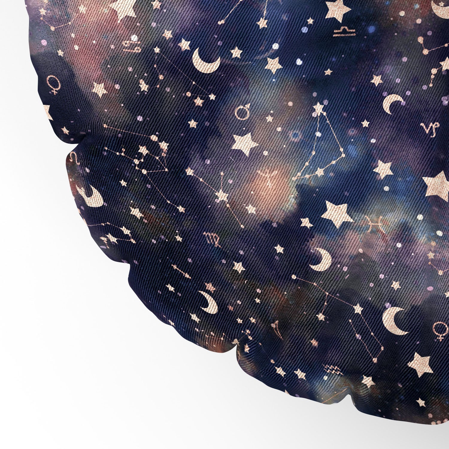 Jacqueline Maldonado Zodiac Rose Gold Floor Pillow Round