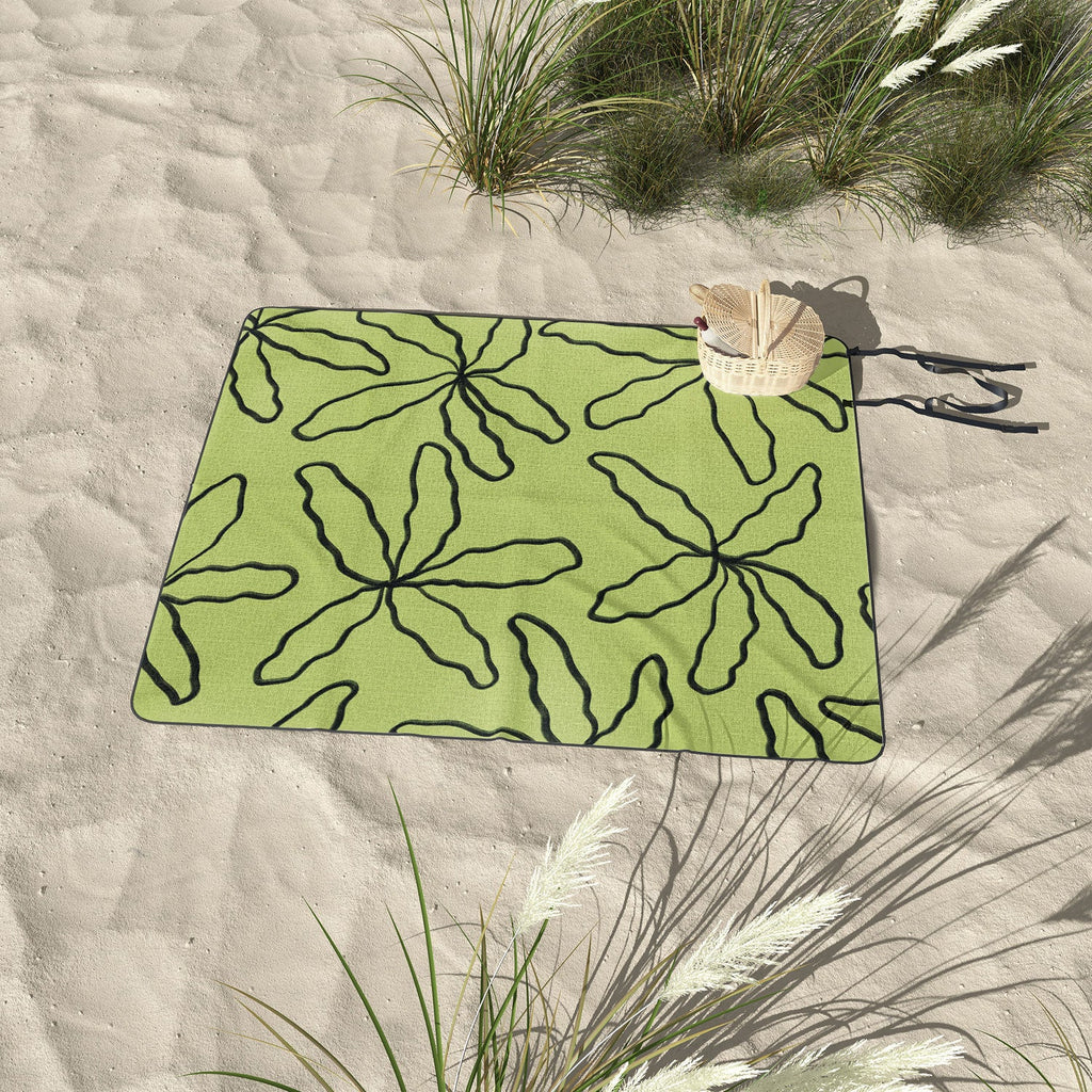 Jae Polgar Party Green Picnic Blanket