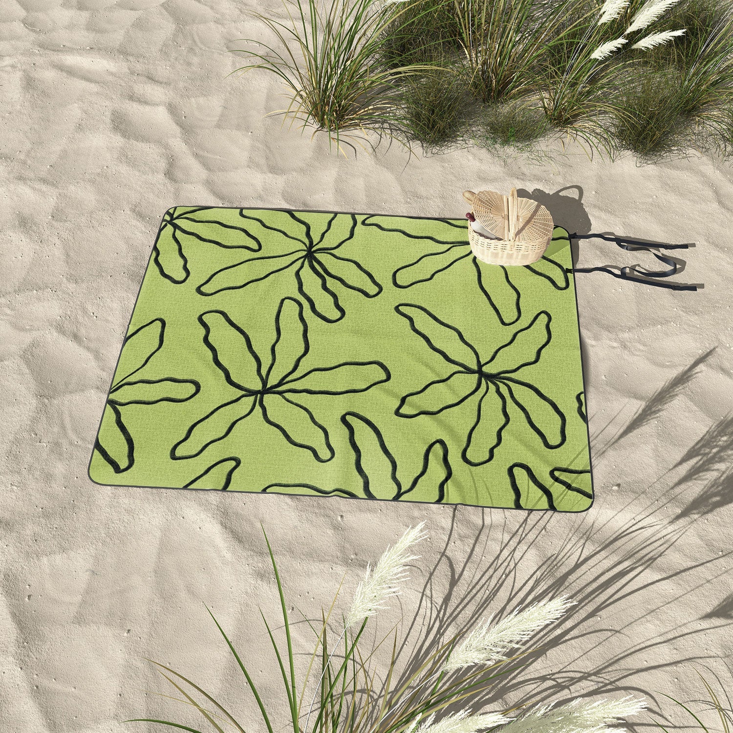 Jae Polgar Party Green Picnic Blanket