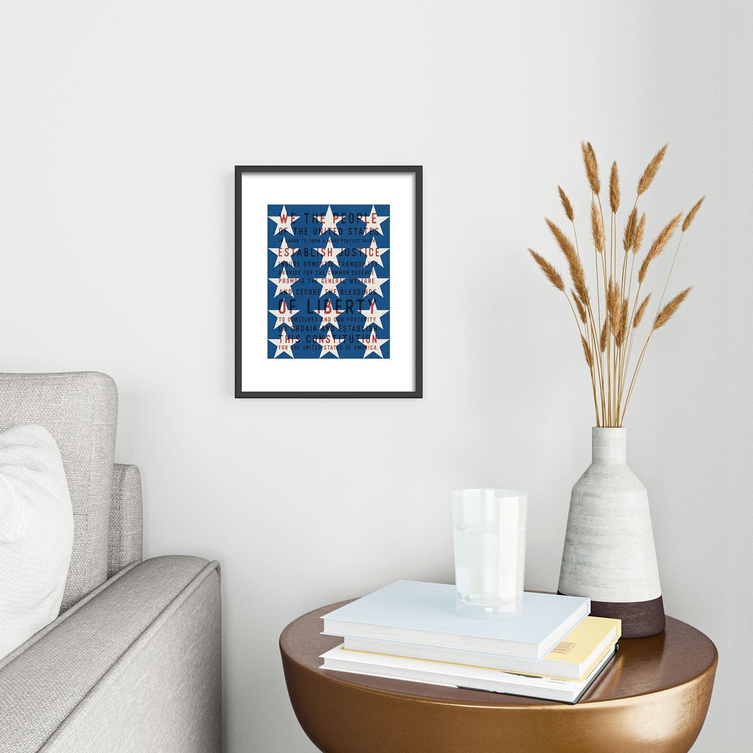 DENY Designs Starred Preamble Metal Framed Art Print