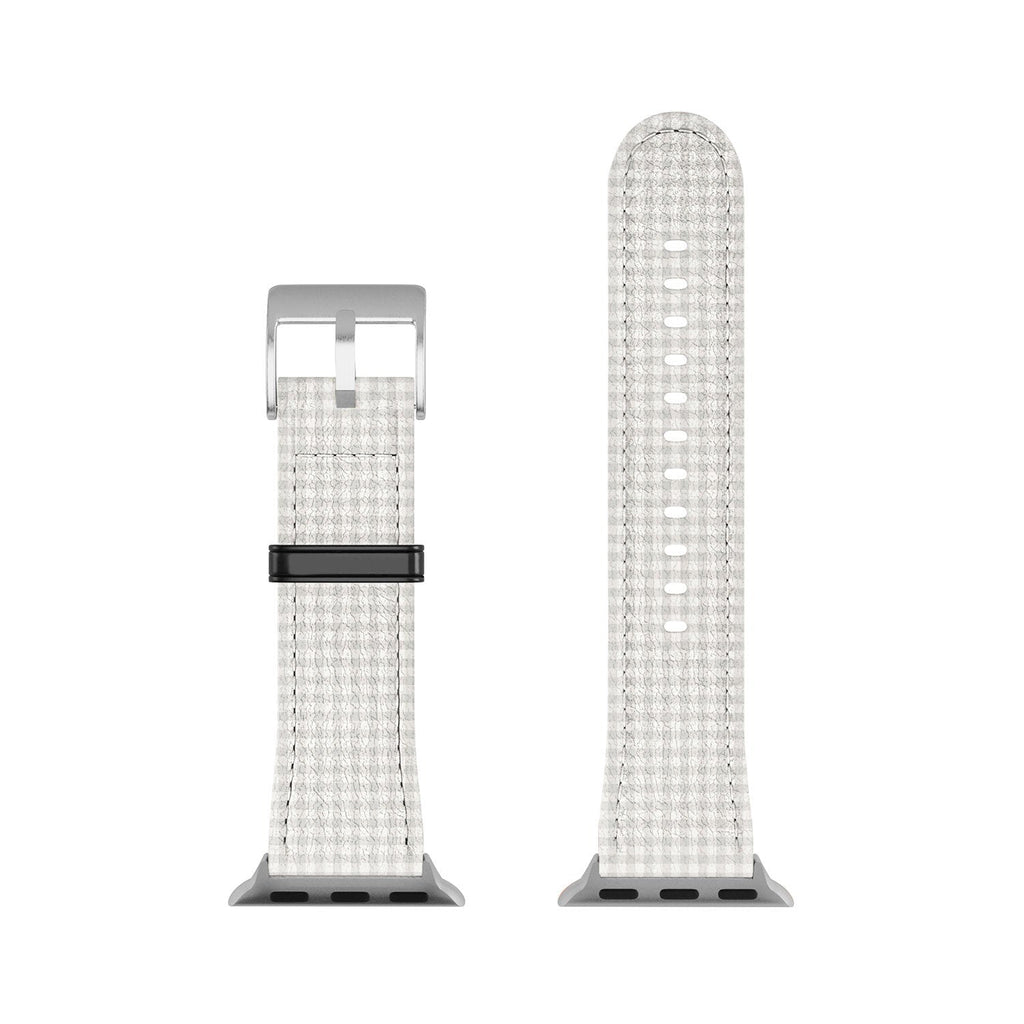 Colour Poems Gingham Plaid Pattern Cloud White Apple Watch Band