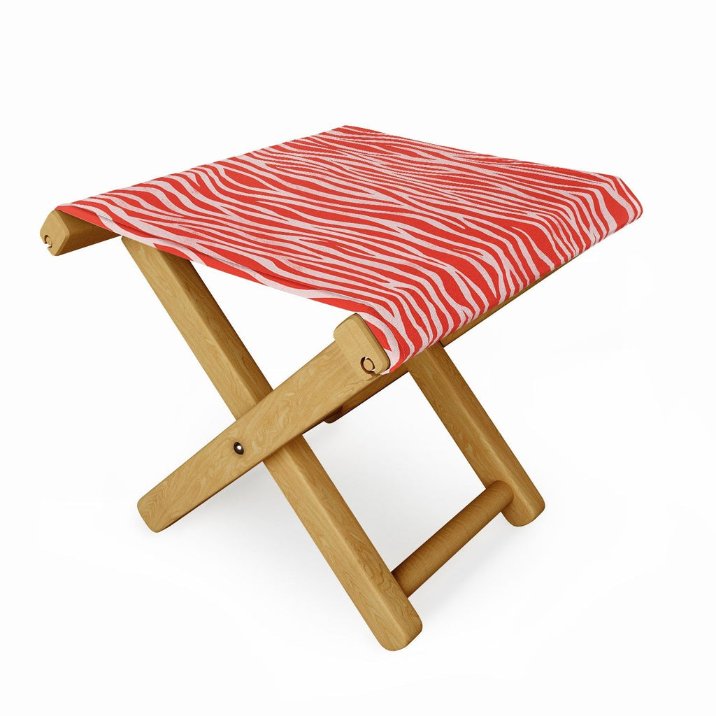 Avenie BR Red Zebra Stripe Folding Stool