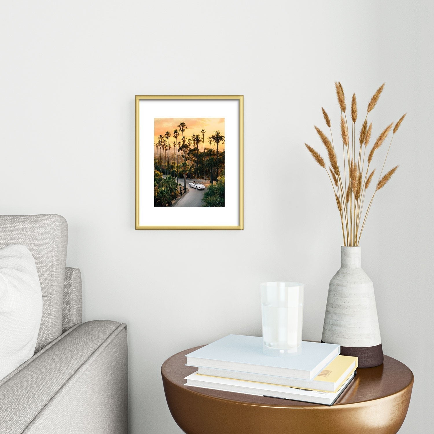 Gal Design Sunset Blvd Metal Framed Art Print