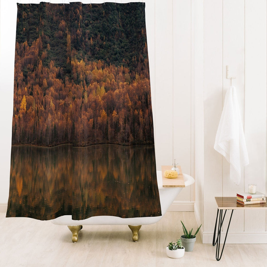 Hannah Kemp Fall Lake Shower Curtain