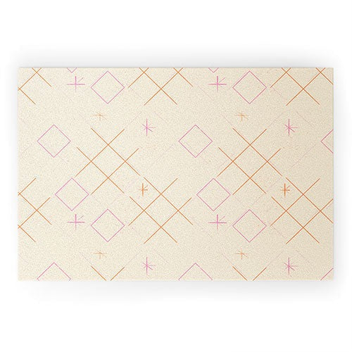 Little Om Starry Web cream Welcome Mat