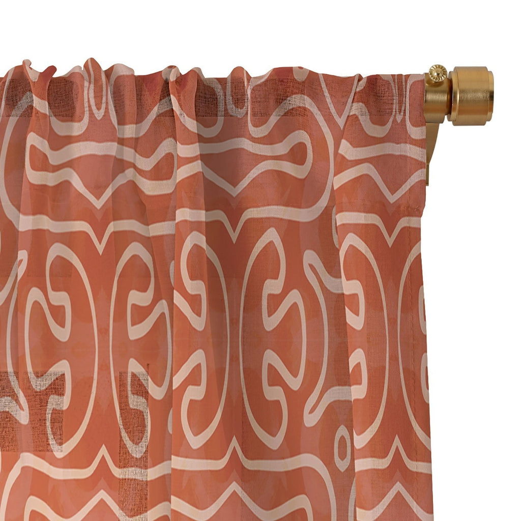 Mirimo Venexiana Burnt Orange Sheer Window Curtain