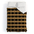 Design by Spark Black Gold Tree Tree Gingham Comforter