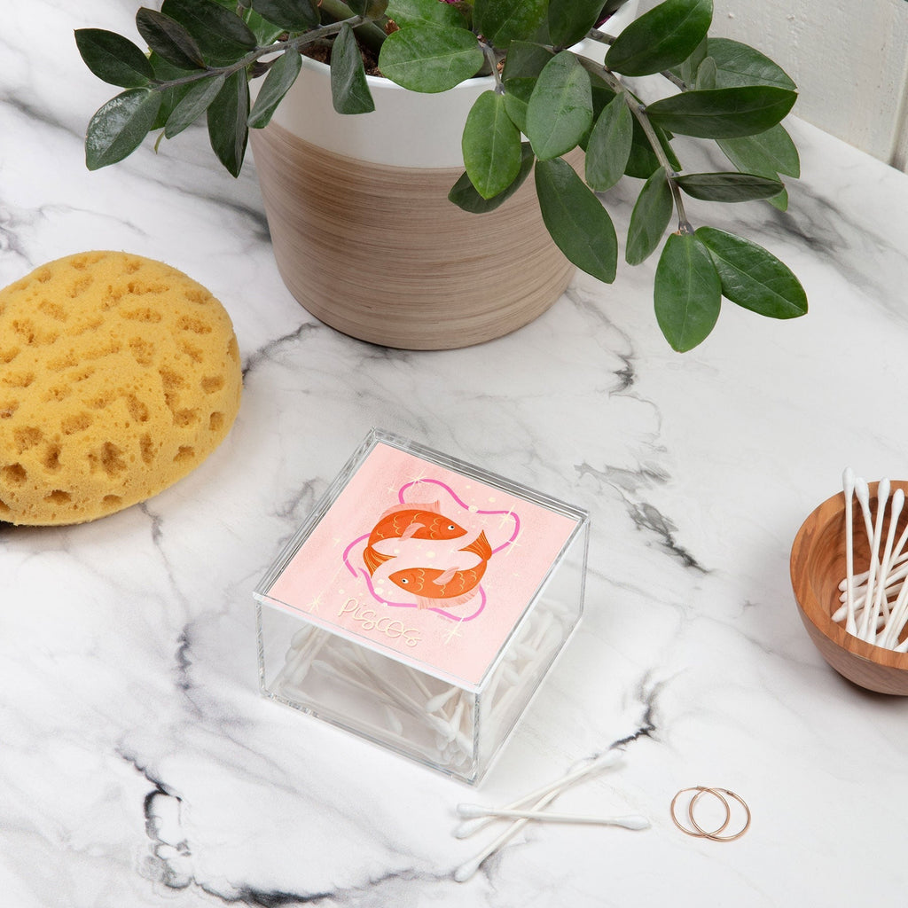 Little Om Zodiac Sign Pisces Acrylic Box