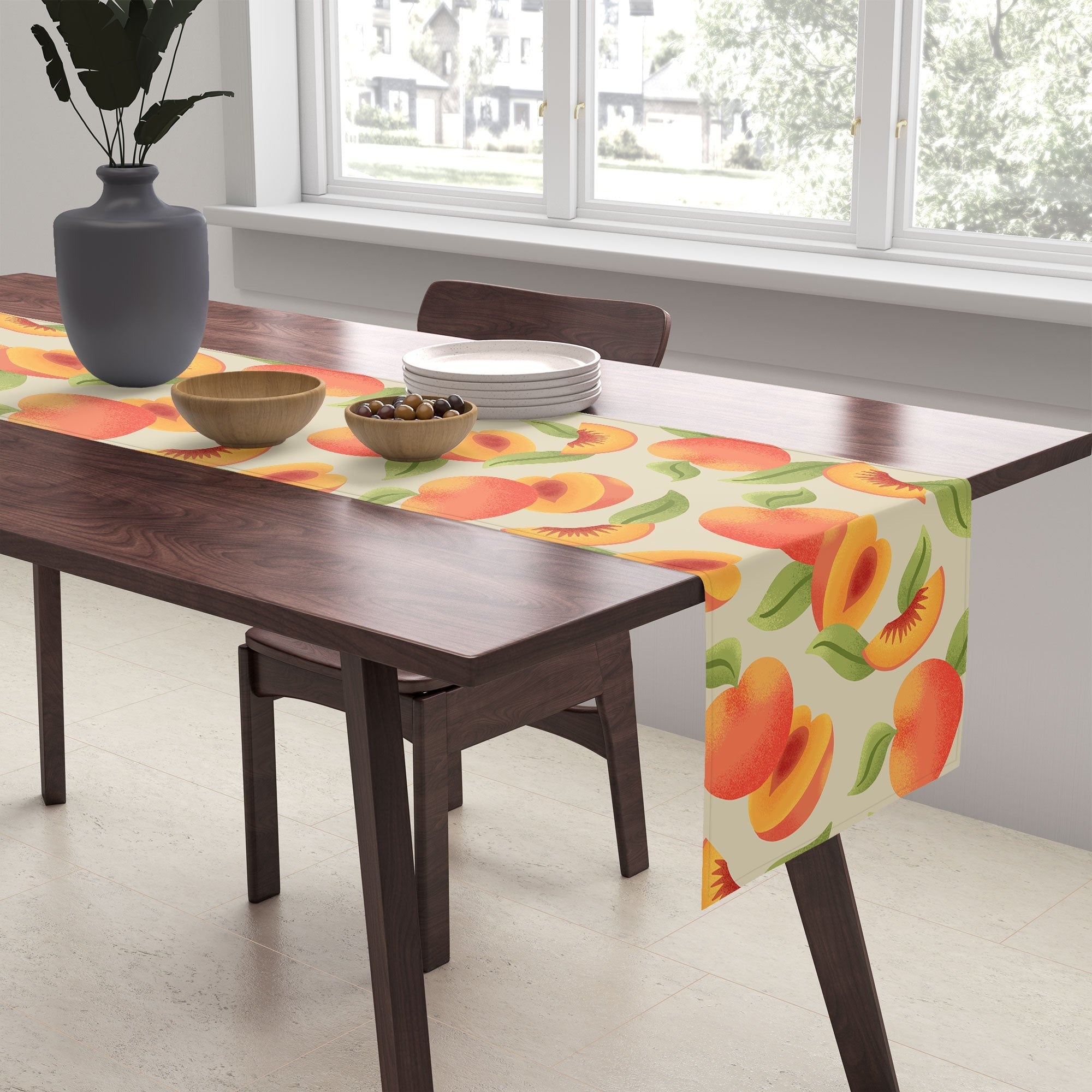 Jessica Molina Peach Pattern Table Runner