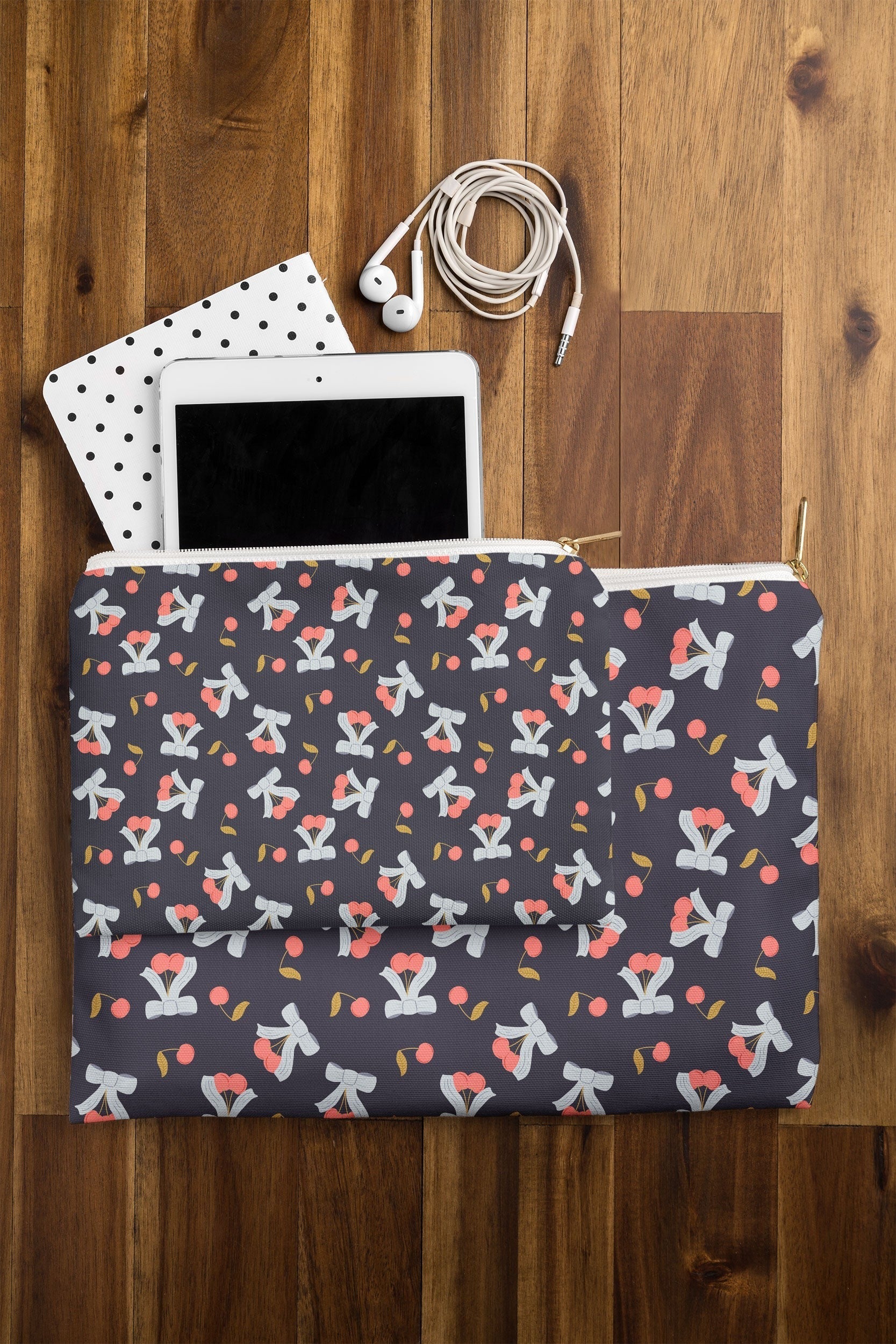 Jennifer Labre Cherries and Bows Pouch
