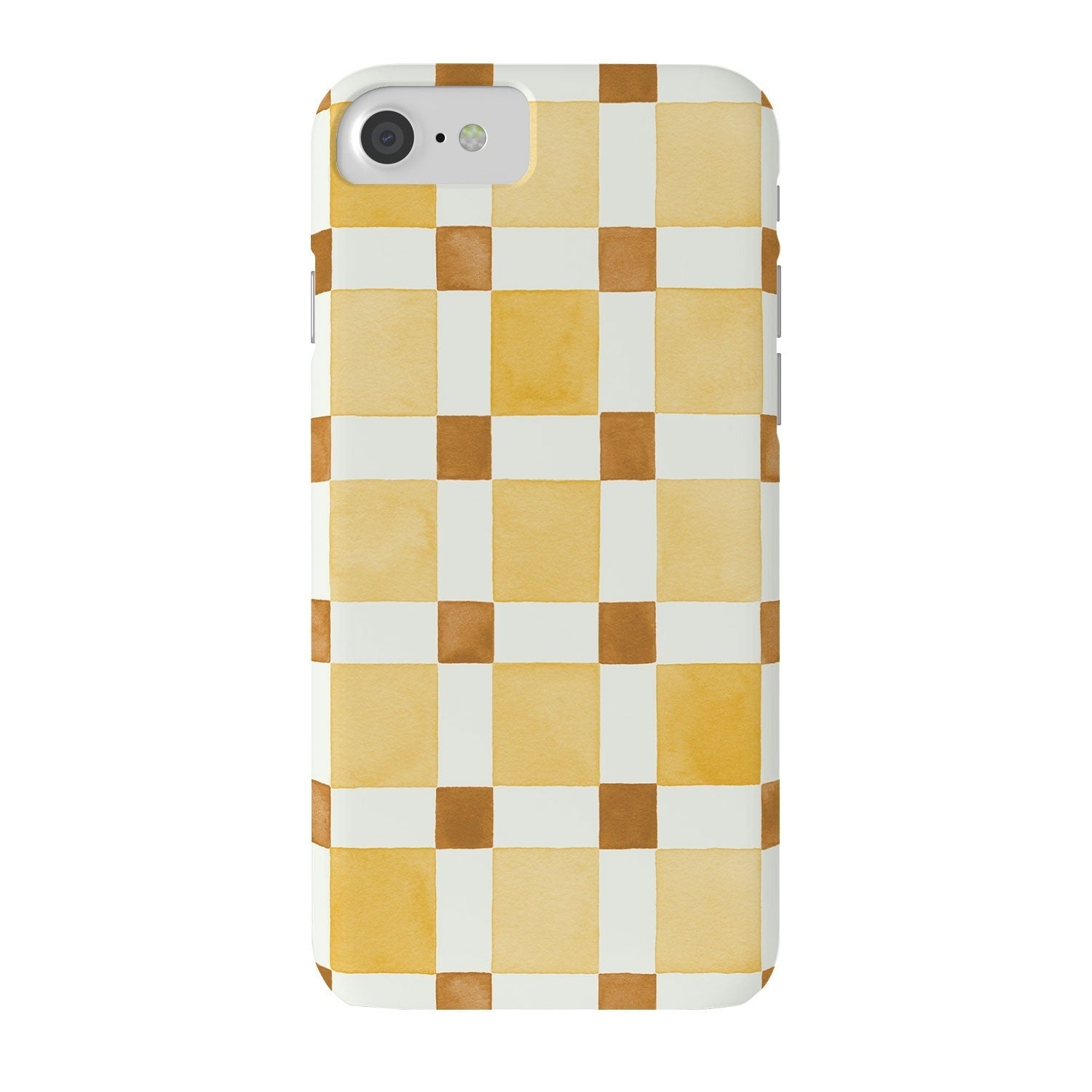 Ninola Design Everyday Artifact Checker Mosaic Tiles Geometry Yellow Phone Case