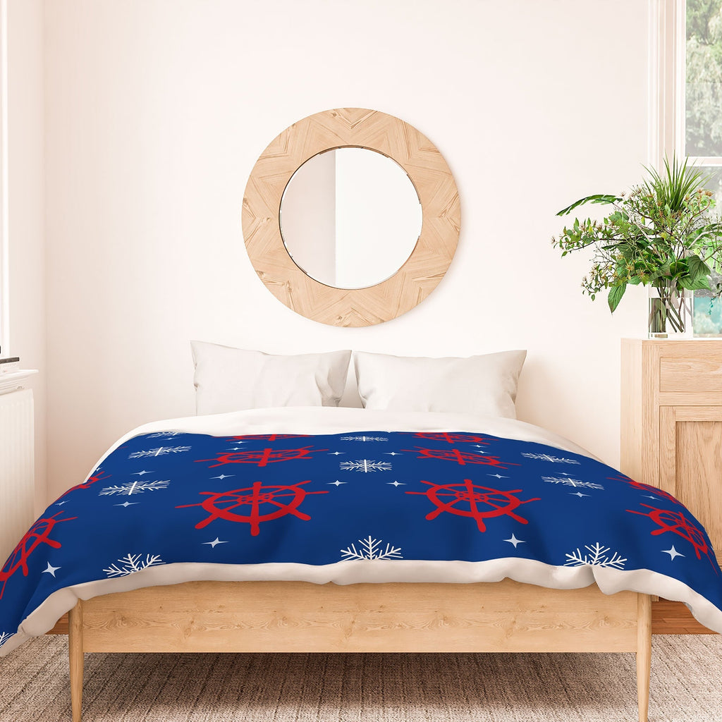 Design by Spark Holiday Helms and Snowflakes Duvet Cover