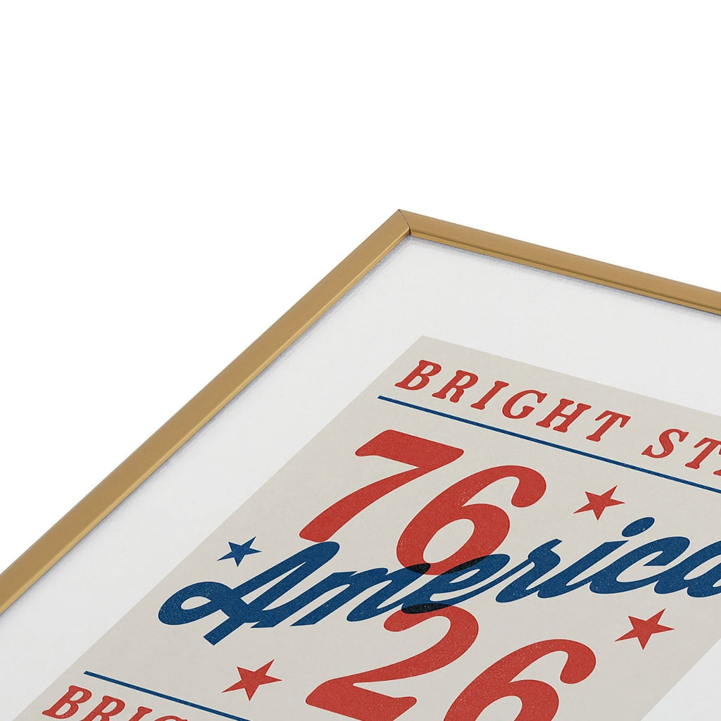 DENY Designs Bright Stars Bright Stripes Metal Framed Art Print