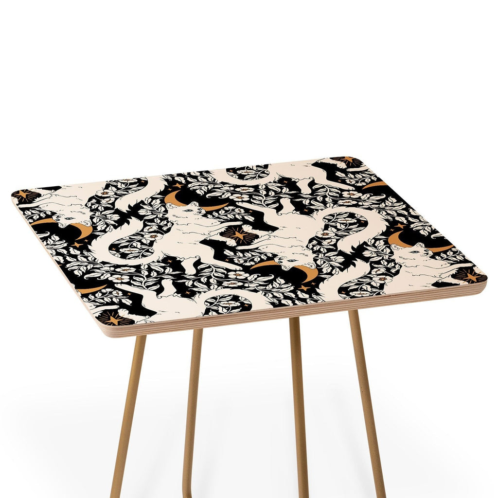 Avenie Celestial Cats Gold Side Table