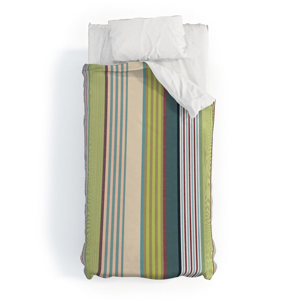Marta Barragan Camarasa Colorful Stripe Delight Duvet Cover