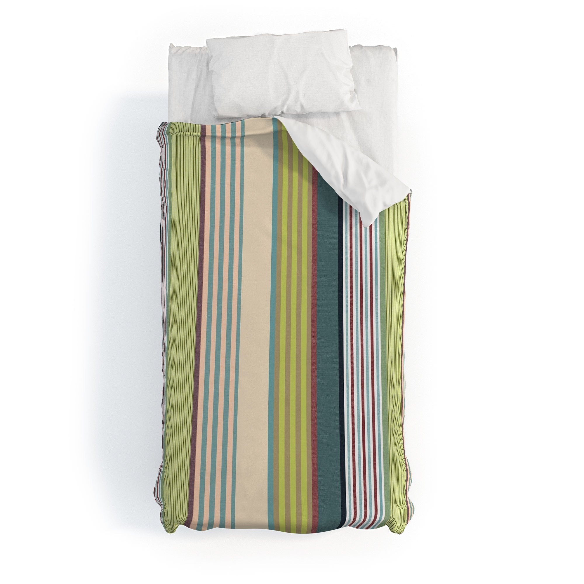 Marta Barragan Camarasa Colorful Stripe Delight Duvet Cover
