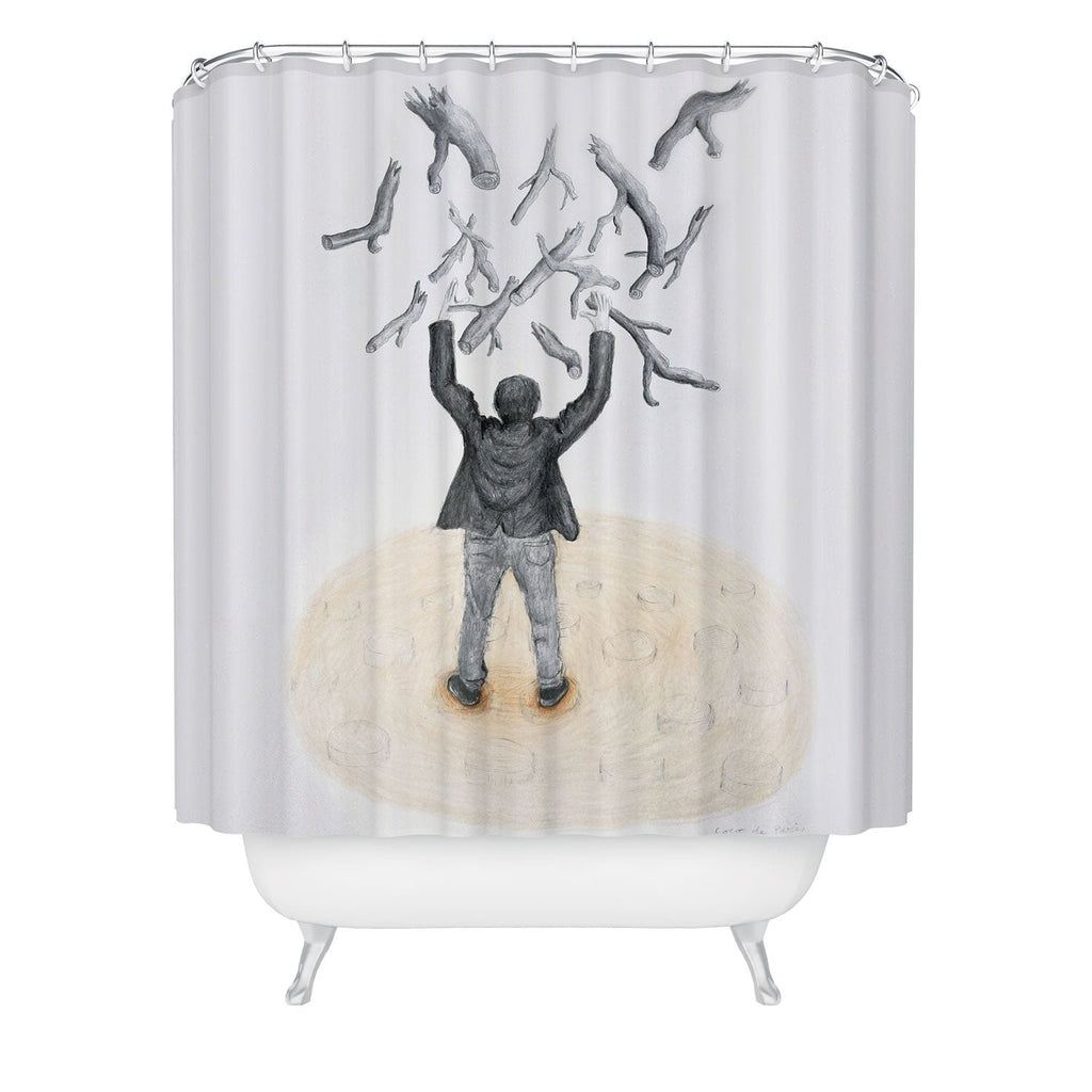 Coco de Paris Wood in the sky Shower Curtain