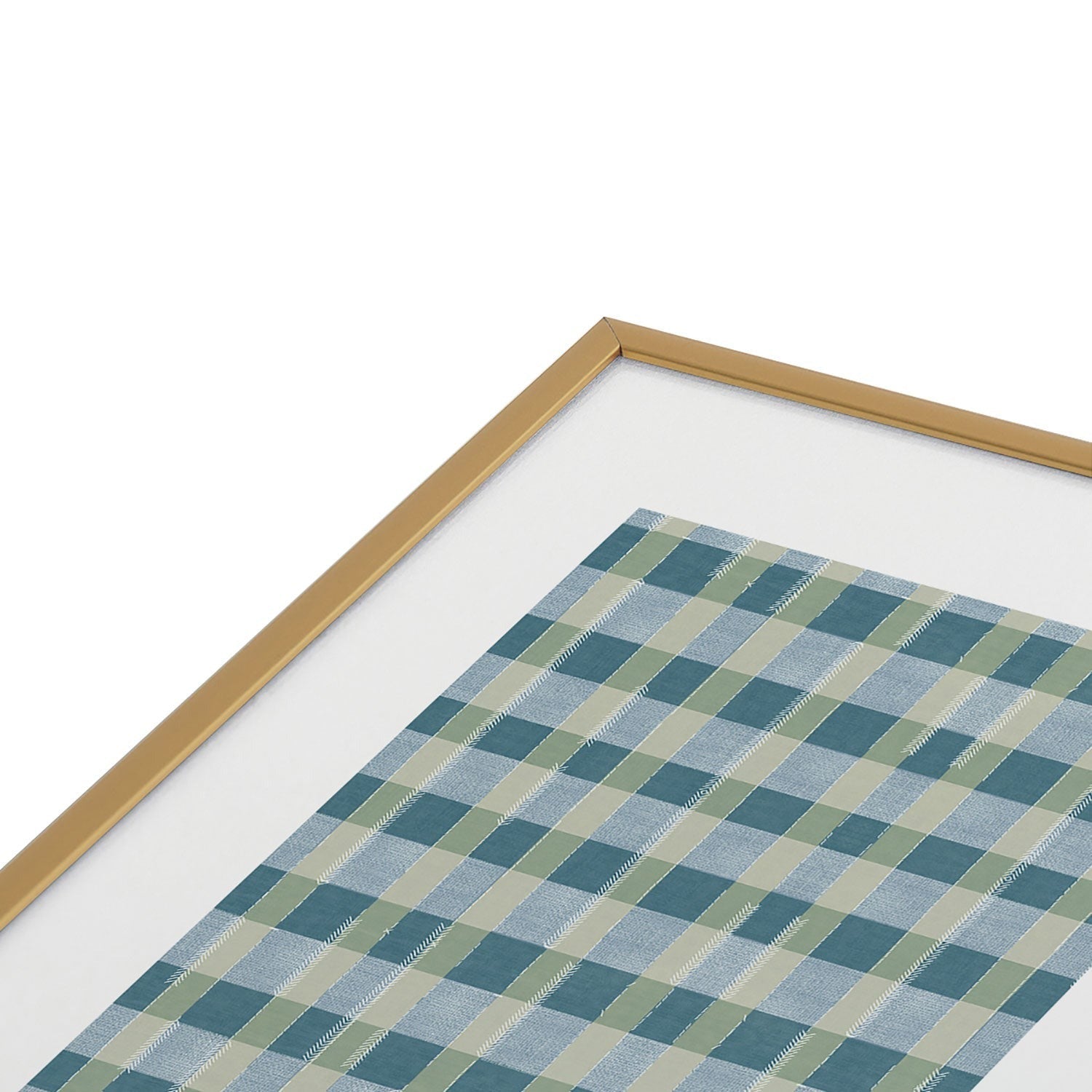 Marta Barragan Camarasa Country Style Checks Metal Framed Art Print