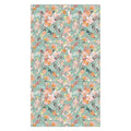 Ninola Design Botanic Retreat Floral Oleander Whimsical Teal Green Tablecloth
