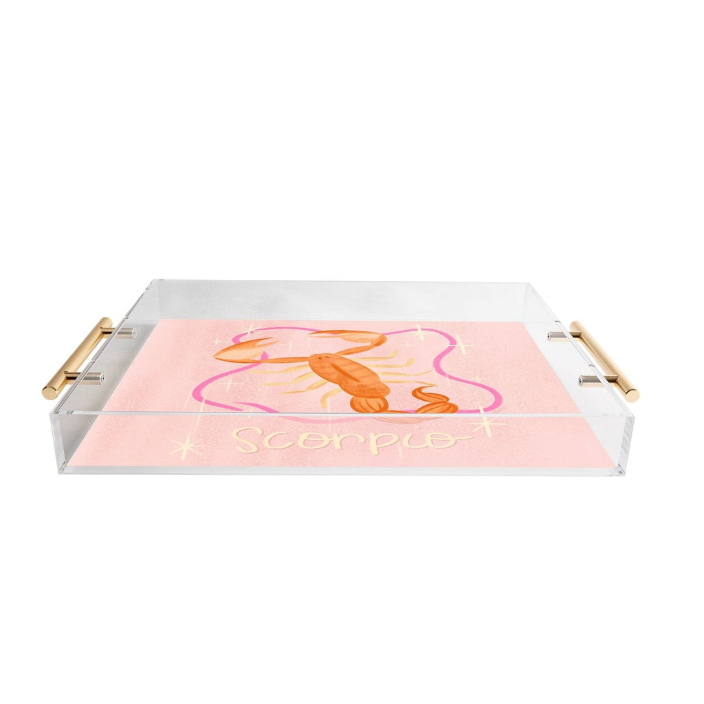 Little Om Zodiac Sign Scorpio Acrylic Tray